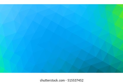 Multicolor green, blue polygonal illustration, which consist of triangles. Geometric background in Origami style with gradient. Triangular design for your business.