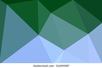 Multicolor green, blue polygonal illustration, which consist of triangles. Geometric background in Origami style with gradient. Triangular design for your business.