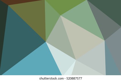 Multicolor green, blue polygonal illustration, which consist of triangles. Geometric background in Origami style with gradient. Triangular design for your business.