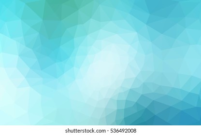 Multicolor green, blue polygonal illustration, which consist of triangles. Geometric background in Origami style with gradient. Triangular design for your business.