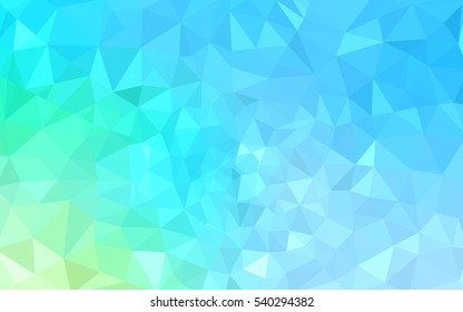 Multicolor green, blue polygonal illustration, which consist of triangles. Geometric background in Origami style with gradient. Triangular design for your business.