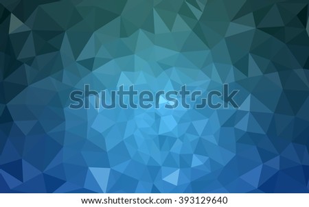 Multicolor green, blue polygonal illustration, which consist of triangles. Geometric background in Origami style with gradient. Triangular design for your business.