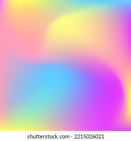 Multicolor Green Happy Liquid Water Swirl Gradient Mesh. Wavy Yellow Color Pastel Light Wallpaper. Rainbow Fluid Blue Blurred Purple Gradient Backdrop. Pink Curve Neon Dynamic Design Pic.