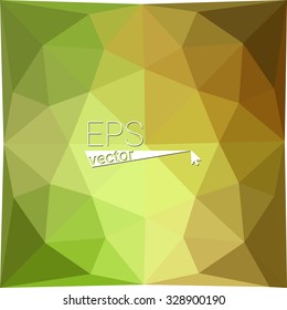 multicolor  green orange geometric rumpled triangular low poly style gradient illustration graphic background. Vector polygonal design for your business.