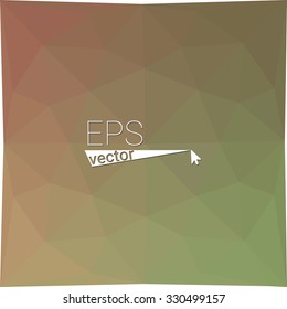 multicolor green orange geometric rumpled triangular low poly style gradient illustration graphic background. Vector polygonal design for your business.