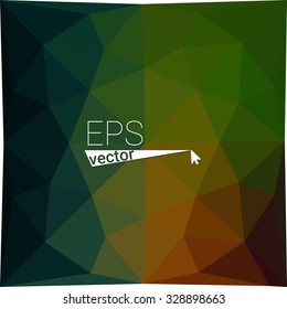 multicolor  green orange yellow geometric rumpled triangular low poly style gradient illustration graphic background. Vector polygonal design for your business.