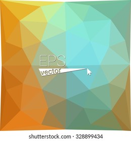 multicolor  green orange yellow geometric rumpled triangular low poly style gradient illustration graphic background. Vector polygonal design for your business.