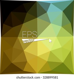 multicolor  green orange yellow geometric rumpled triangular low poly style gradient illustration graphic background. Vector polygonal design for your business.