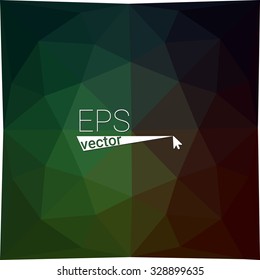 multicolor  green orange yellow geometric rumpled triangular low poly style gradient illustration graphic background. Vector polygonal design for your business.