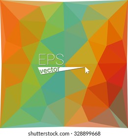 multicolor  green orange yellow geometric rumpled triangular low poly style gradient illustration graphic background. Vector polygonal design for your business.