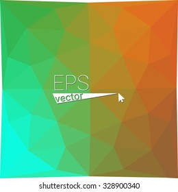 multicolor  green orange yellow geometric rumpled triangular low poly style gradient illustration graphic background. Vector polygonal design for your business.