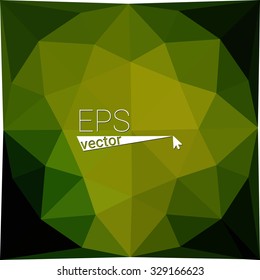 multicolor  green orange yellow geometric rumpled triangular low poly style gradient illustration graphic background. Vector polygonal design for your business.