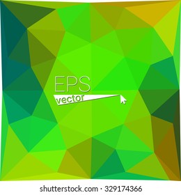 multicolor  green orange yellow geometric rumpled triangular low poly style gradient illustration graphic background. Vector polygonal design for your business.