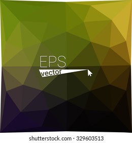 multicolor  green orange yellow geometric rumpled triangular low poly style gradient illustration graphic background. Vector polygonal design for your business.