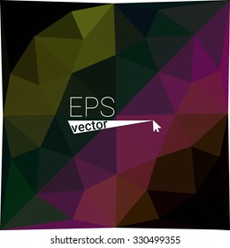 multicolor green pink geometric rumpled triangular low poly style gradient illustration graphic background. Vector polygonal design for your business.