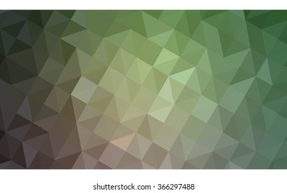 Multicolor green polygonal illustration, which consist of triangles. Geometric background in Origami style with gradient. Triangular design for your business.
