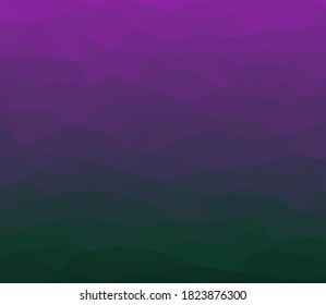 Multicolor green and purple polygonal background. Geometric background in Origami style with gradient.
