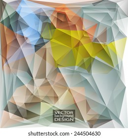 Multicolor ( Green, Red, Blue ) Design Templates. Geometric Triangular Abstract Modern Vector Background. 