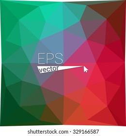 multicolor  green red geometric rumpled triangular low poly style gradient illustration graphic background. Vector polygonal design for your business.