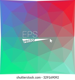 multicolor  green red geometric rumpled triangular low poly style gradient illustration graphic background. Vector polygonal design for your business.