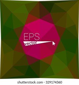 multicolor  green red geometric rumpled triangular low poly style gradient illustration graphic background. Vector polygonal design for your business.