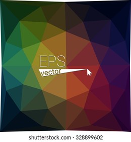 multicolor green red yellow blue spectrum geometric rumpled triangular low poly style gradient illustration graphic background. Vector polygonal design for your business.