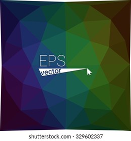 multicolor green red yellow blue spectrum geometric rumpled triangular low poly style gradient illustration graphic background. Vector polygonal design for your business.