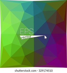 multicolor green violet purple geometric rumpled triangular low poly style gradient illustration graphic background. Vector polygonal design for your business.