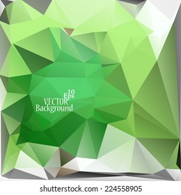 Multicolor ( Green, White ) Design Templates. Geometric Triangular Abstract Modern Vector Background. 