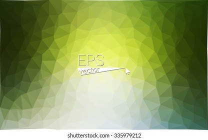Multicolor green, yellow  geometric rumpled triangular low poly style gradient illustration graphic background. Vector polygonal design for your business.
