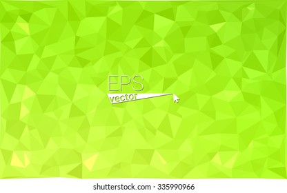 Multicolor green, yellow geometric rumpled triangular low poly style gradient illustration graphic background. Vector polygonal design for your business.
