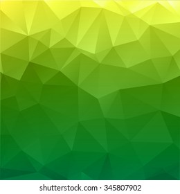 Multicolor green and yellow geometric rumpled triangular low poly style  illustration graphic background. Vector polygonal design business.