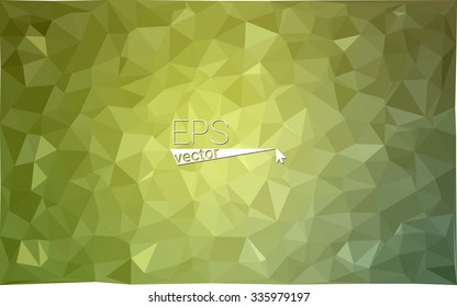 Multicolor green, yellow, orange  geometric rumpled triangular low poly style gradient illustration graphic background. Vector polygonal design for your business.