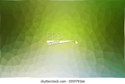 Multicolor green, yellow, orange  geometric rumpled triangular low poly style gradient illustration graphic background. Vector polygonal design for your business.