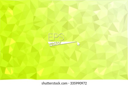 Multicolor green, yellow, orange  geometric rumpled triangular low poly style gradient illustration graphic background. Vector polygonal design for your business.