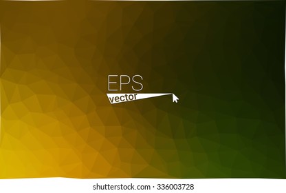 Multicolor green, yellow, orange  geometric rumpled triangular low poly style gradient illustration graphic background. Vector polygonal design for your business.