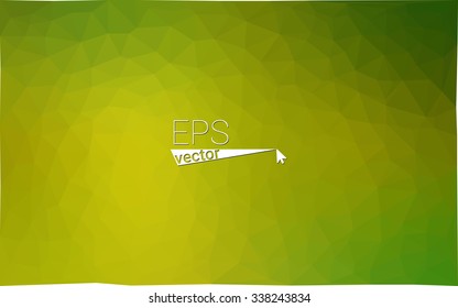 Multicolor green, yellow, orange geometric rumpled triangular low poly origami style gradient illustration graphic background. Vector polygonal design for your business.