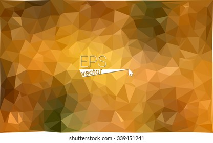 Multicolor green, yellow, orange geometric rumpled triangular low poly origami style gradient illustration graphic background. Vector polygonal design for your business.