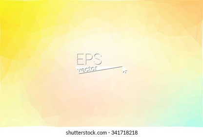 Multicolor green, yellow, orange geometric rumpled triangular low poly origami style gradient illustration graphic background. Vector polygonal design for your business.