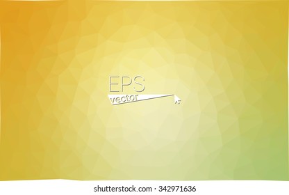 Multicolor green, yellow, orange geometric rumpled triangular low poly origami style gradient illustration graphic background. Vector polygonal design for your business.