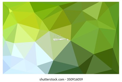 Multicolor green, yellow, orange geometric rumpled triangular low poly origami style gradient illustration graphic background. Vector polygonal design for your business.