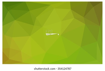 Multicolor green, yellow, orange geometric rumpled triangular low poly origami style gradient illustration graphic background. Vector polygonal design for your business.