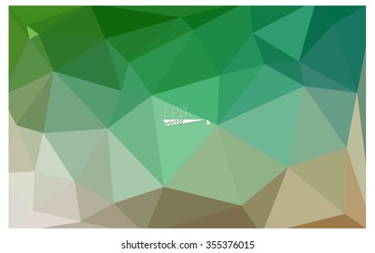 Multicolor green, yellow, orange geometric rumpled triangular low poly origami style gradient illustration graphic background. Vector polygonal design for your business.