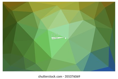 Multicolor green, yellow, orange geometric rumpled triangular low poly origami style gradient illustration graphic background. Vector polygonal design for your business.