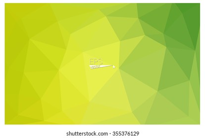 Multicolor green, yellow, orange geometric rumpled triangular low poly origami style gradient illustration graphic background. Vector polygonal design for your business.