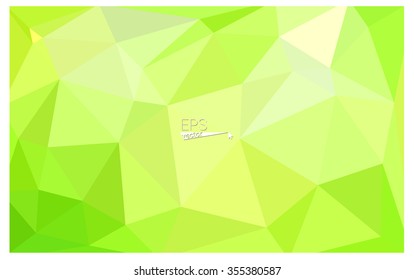 Multicolor green, yellow, orange geometric rumpled triangular low poly origami style gradient illustration graphic background. Vector polygonal design for your business.