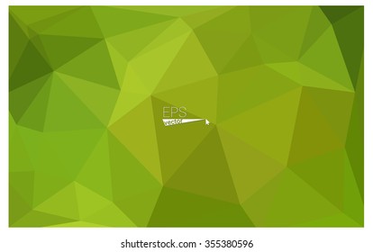 Multicolor green, yellow, orange geometric rumpled triangular low poly origami style gradient illustration graphic background. Vector polygonal design for your business.