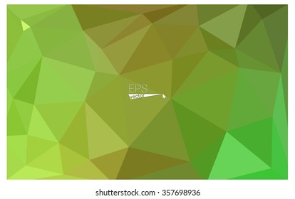 Multicolor green, yellow, orange geometric rumpled triangular low poly origami style gradient illustration graphic background. Vector polygonal design for your business.