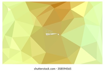 Multicolor green, yellow, orange geometric rumpled triangular low poly origami style gradient illustration graphic background. Vector polygonal design for your business.