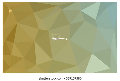 Multicolor green, yellow, orange geometric rumpled triangular low poly origami style gradient illustration graphic background. Vector polygonal design for your business.